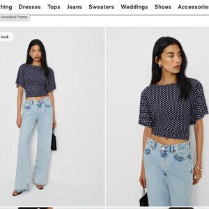 Reformation Avery Knit Top Blue - Size XL